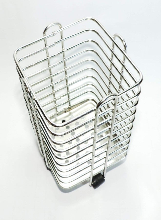Epraiser Stainless Steel Chrome Plated Square Shaped Cutlery Stand or SS Wire Cutlery Holder - Image 2